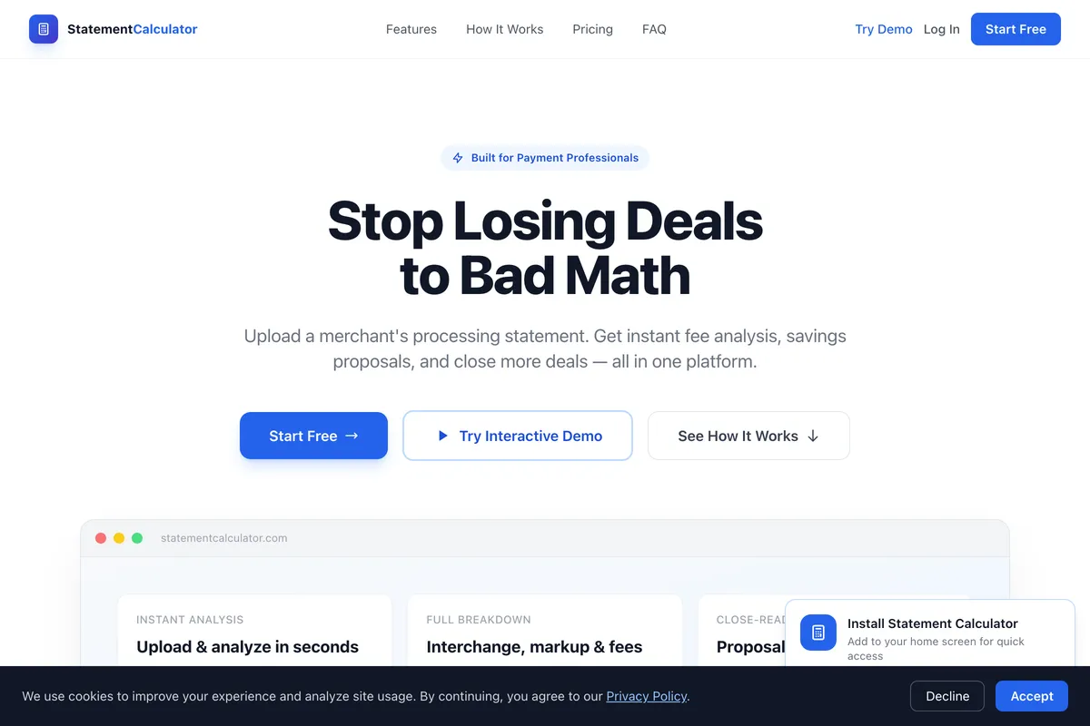 Statement Analyzer web app